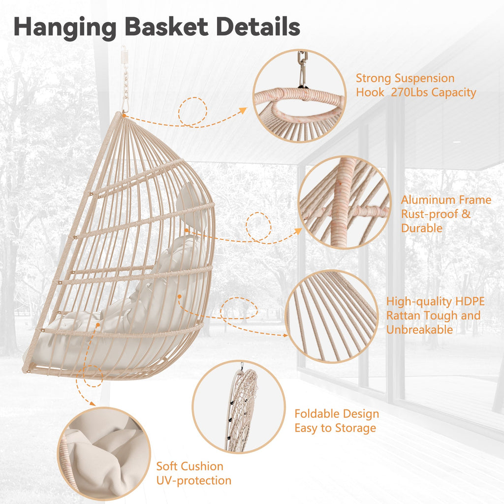 Folding Outdoor Egg Swing Chair