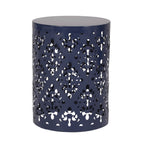 Refinery 2-Piece Outdoor End Table Set with Floral Patten and Iron Cut Design
