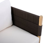 Seabrook Acacia Wood Outdoor Club Chair with Diamond Rope Weave & Cushions
