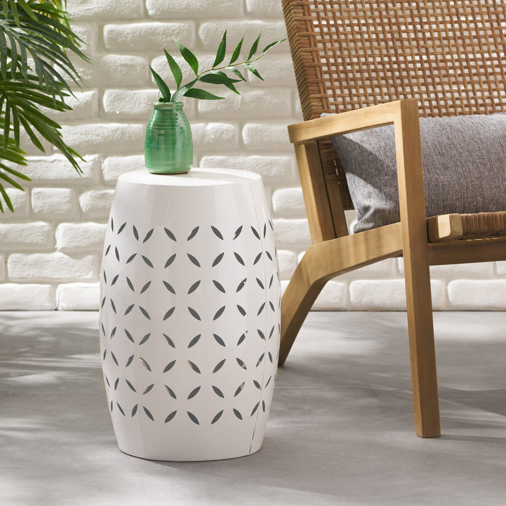 Lilac Outdoor Metal Cutout Accent Table