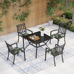 Conjure 4-Piece 15x15" Outdoor Fabric Seat Cushion with Ties