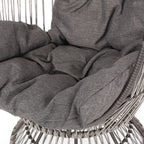 Lazulite Outdoor Egg Chair with Water-Resistant Cushion and Swivel Function