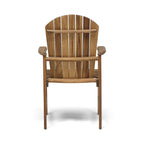 Outdoor Weather Resistant Acacia Wood Adirondack Dining Chairs, Set of 2