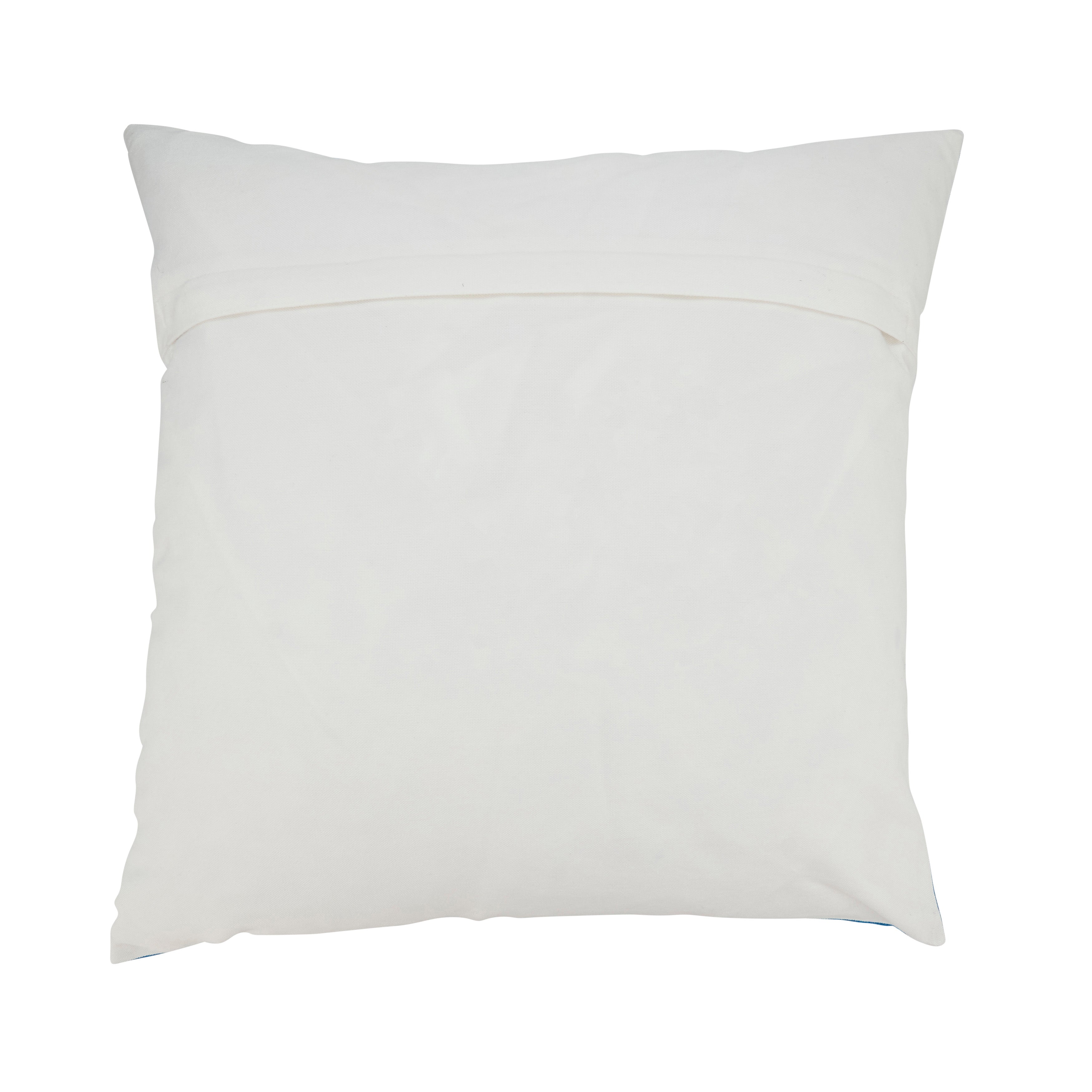 Outdoor Embroidered Starfish Polyester Filled Throw Pillow