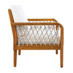 Millie Outdoor Acacia Wood Loveseat & Coffee Table Set