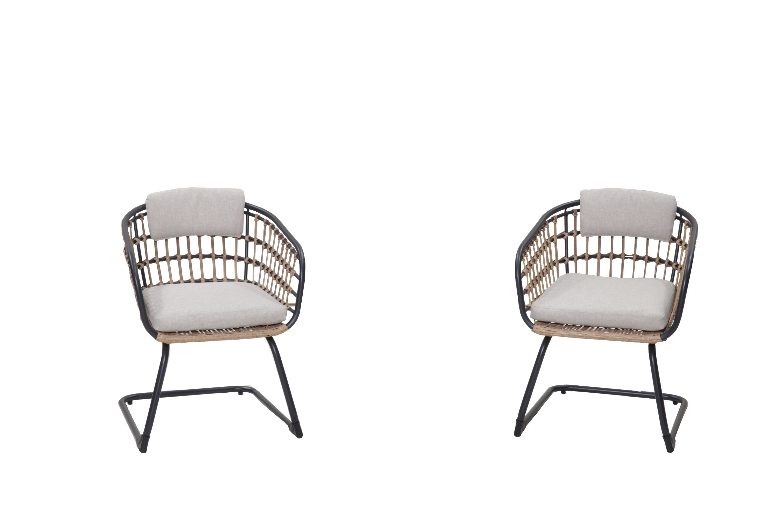 Maristella Outdoor Wicker Dining Chairs, Set of 2