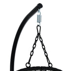 Folding Hanging Swinging Egg Chair with Stand & Tufted Cushion