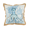 Whimsical Outdoor Octopus Polyester Filled Throw Pillow