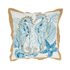 Charming Outdoor Sea Horse Polyester Filled Throw Pillow