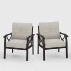 Marisol All-Weather Metal Armchairs, Set of 2