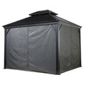 Gray Curtains for Provence Hard Top Gazebos by Sojag