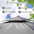 9' Aluminum Cantilever Tilt Patio Umbrella with Center Pole, Base Not Included