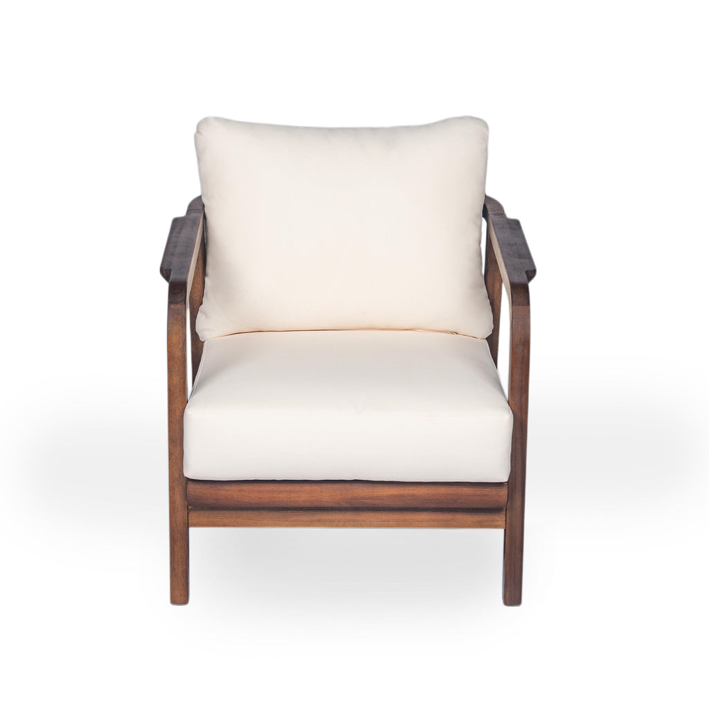 Calder Outdoor Lounge Chair with Woven Backrest