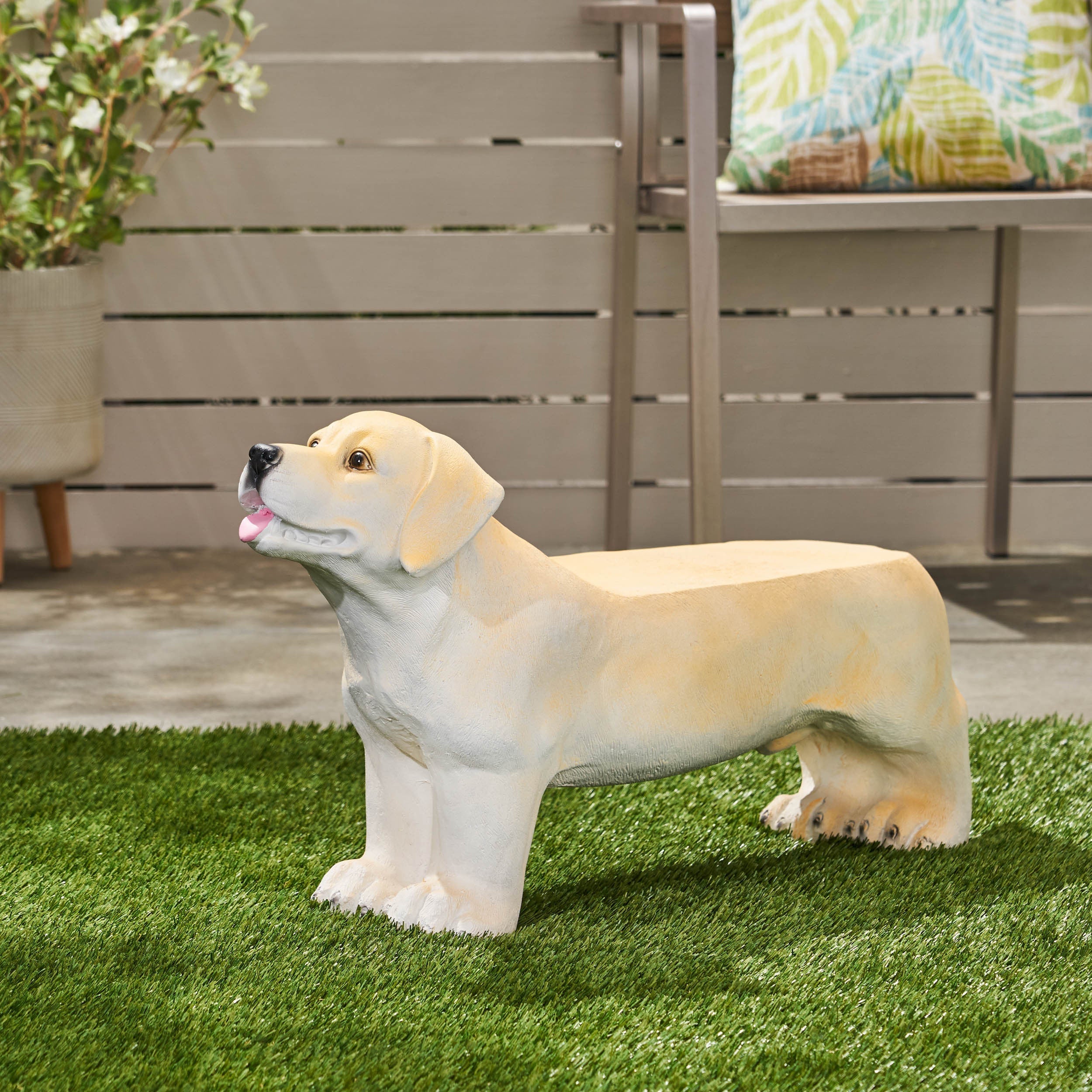Mandy Outdoor Lab Dog Garden Statue
