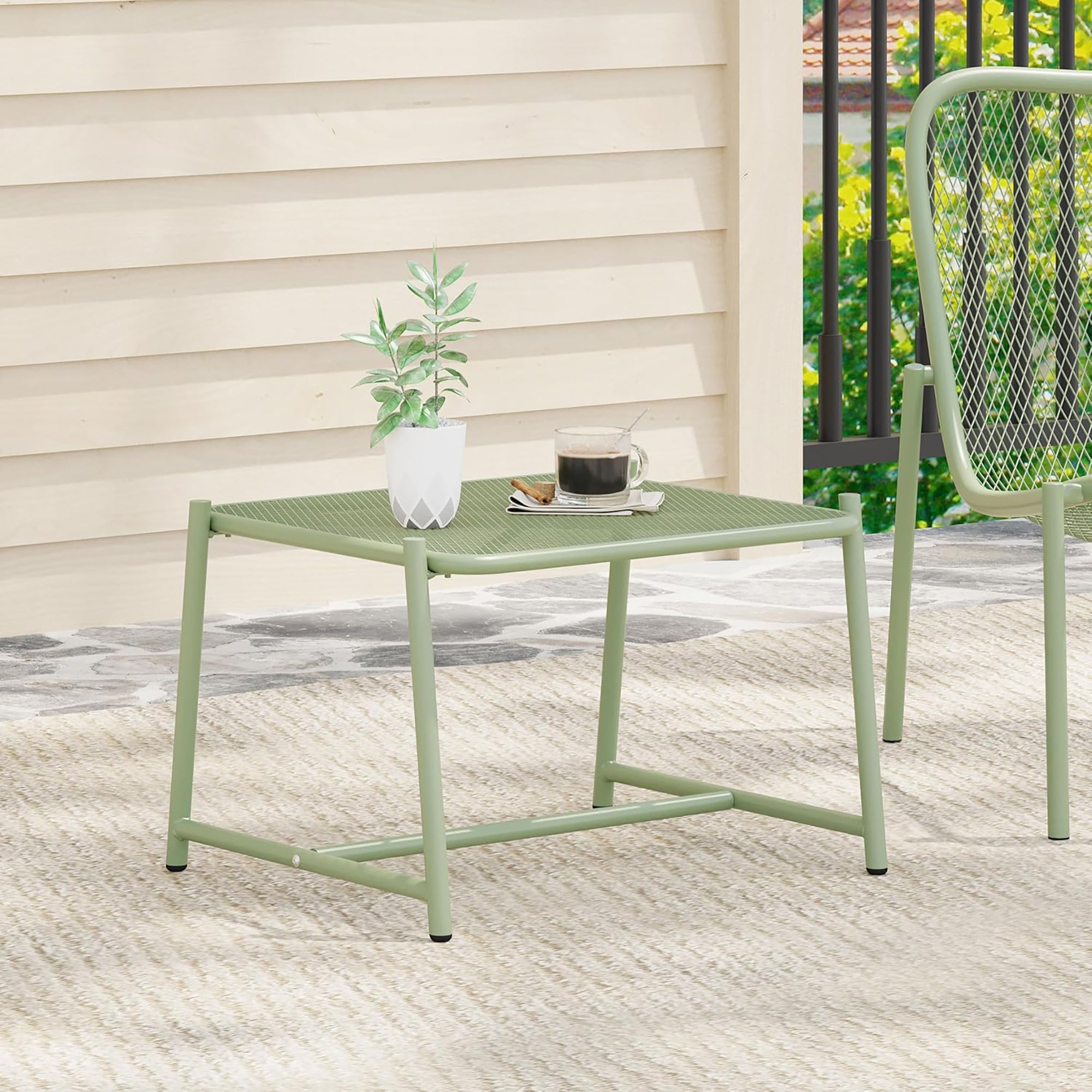 Kincaid Outdoor Modern Iron Side Table