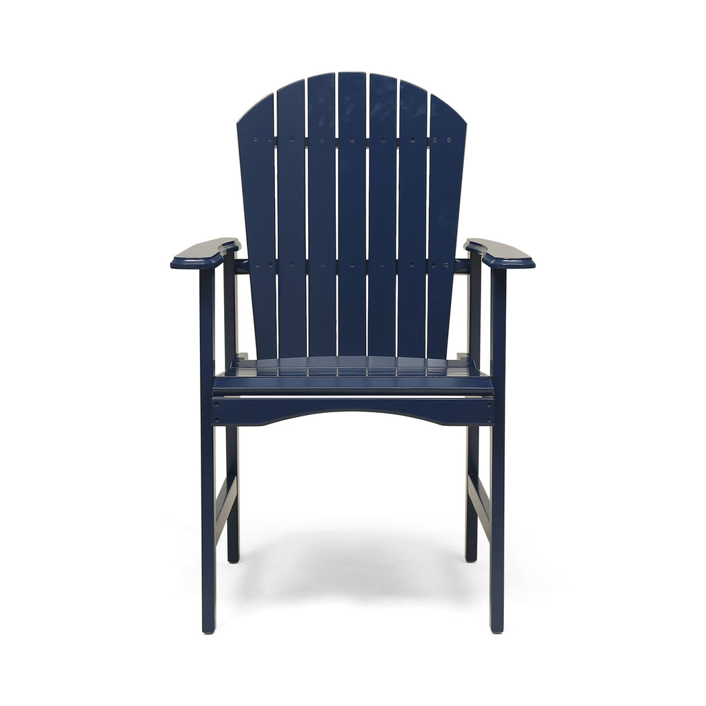 Outdoor Weather Resistant Acacia Wood Adirondack Dining Chairs, Set of 2