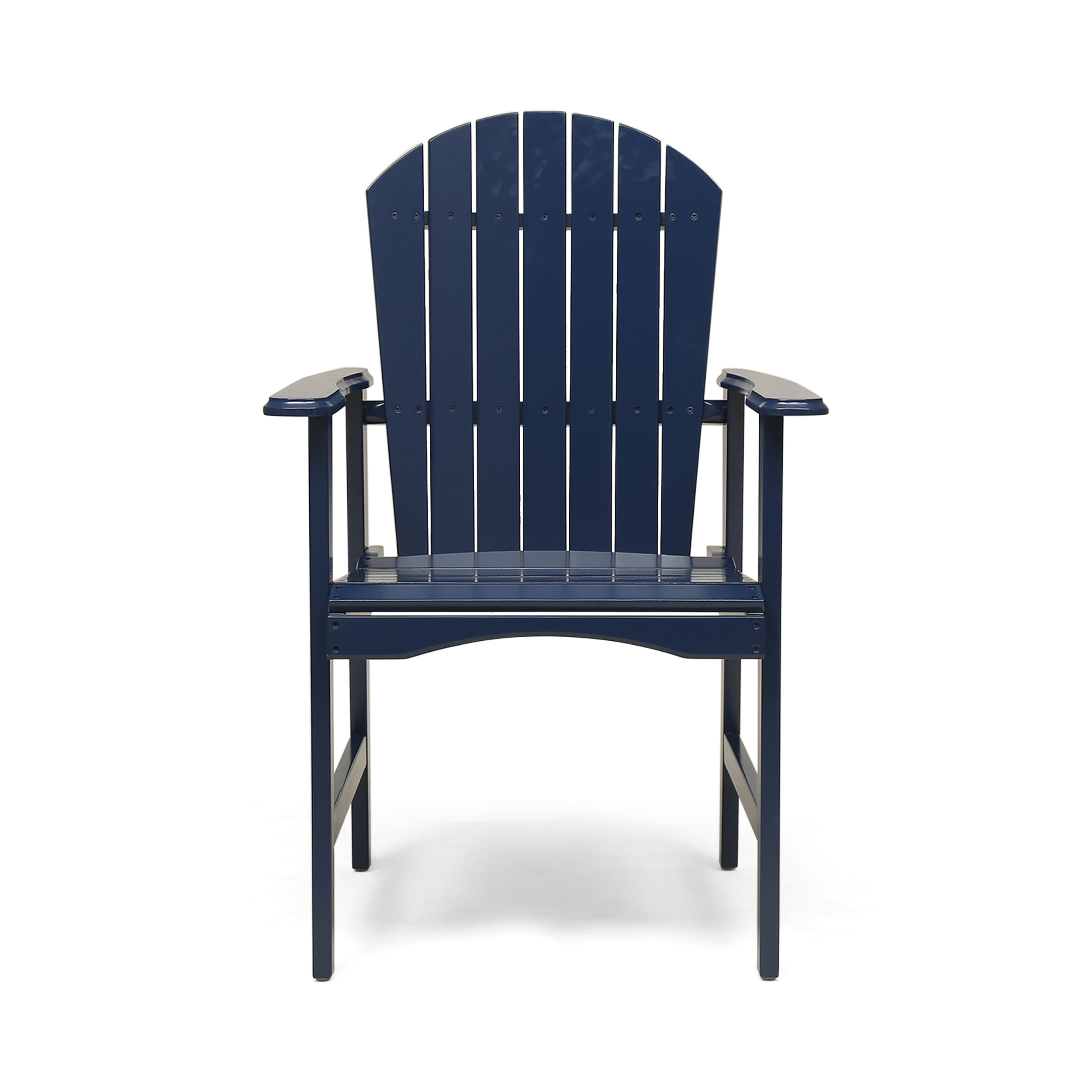 Outdoor Weather Resistant Acacia Wood Adirondack Dining Chairs, Set of 2
