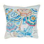 Vibrant Outdoor Beach Umbrellas Polyester Filled Throw Pillow