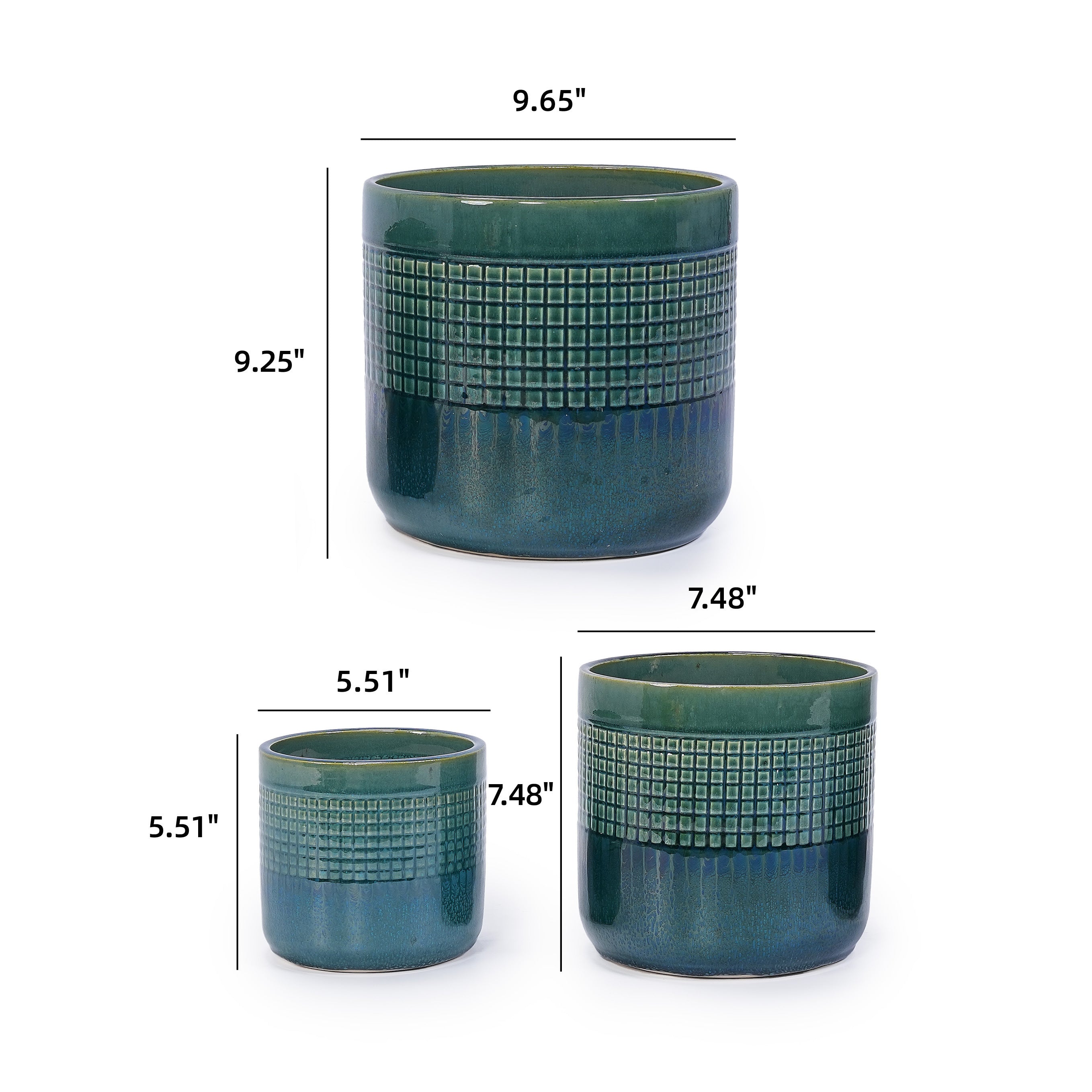 Pavo Handmade Ceramic Planter, Set of 3