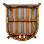 Azari Outdoor Acacia Wood Club Chair with Handwoven Rope Accents & Curved Backrest