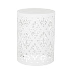 Refinery 2-Piece Outdoor End Table Set with Floral Patten and Iron Cut Design