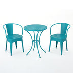 Colman 3-Piece Iron Bistro Set with Table and 2 Chairs