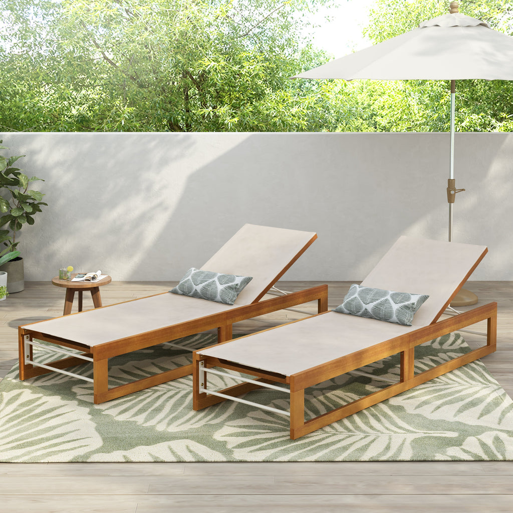 Mia Chaise Lounge, Set of 2