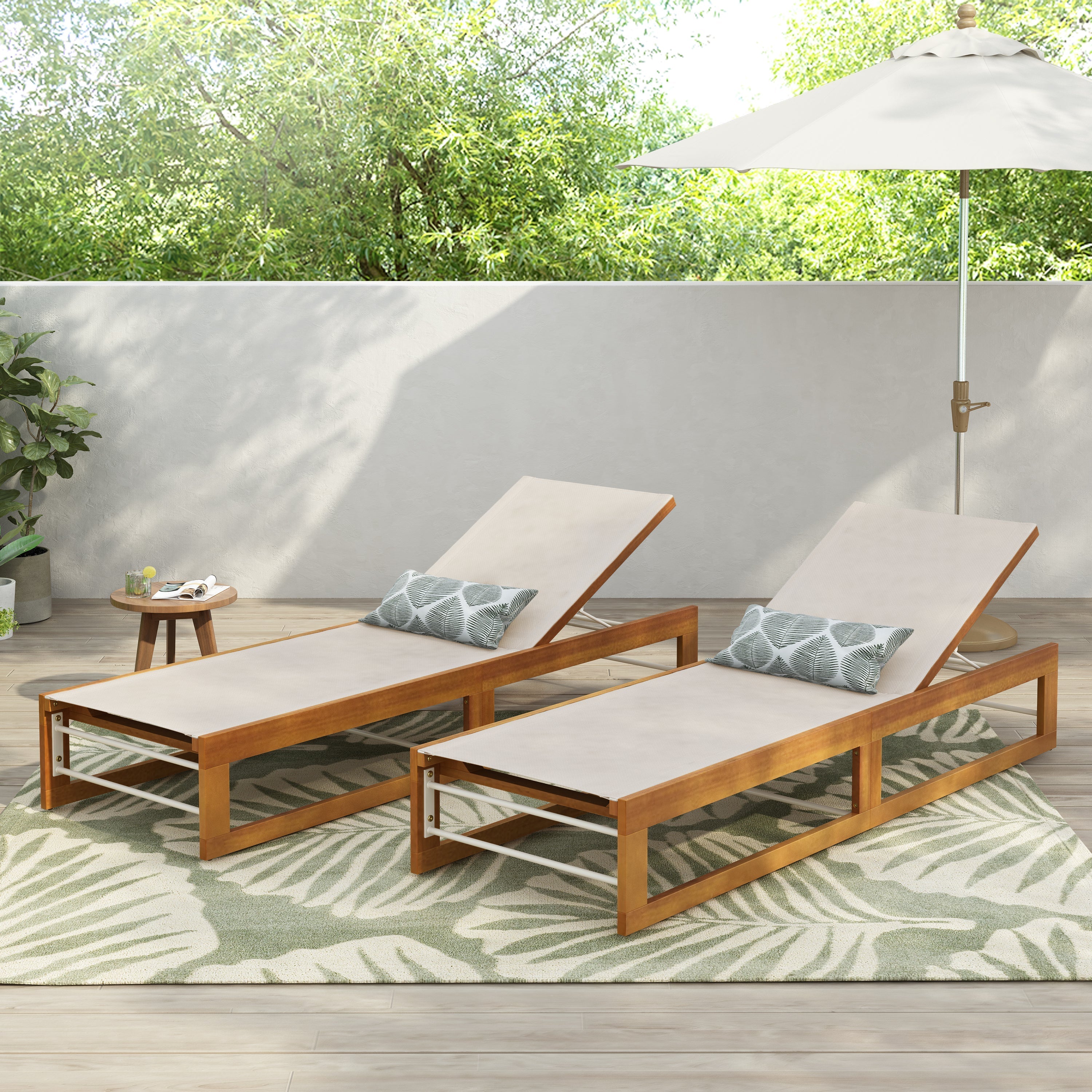 Mia Chaise Lounge, Set of 2