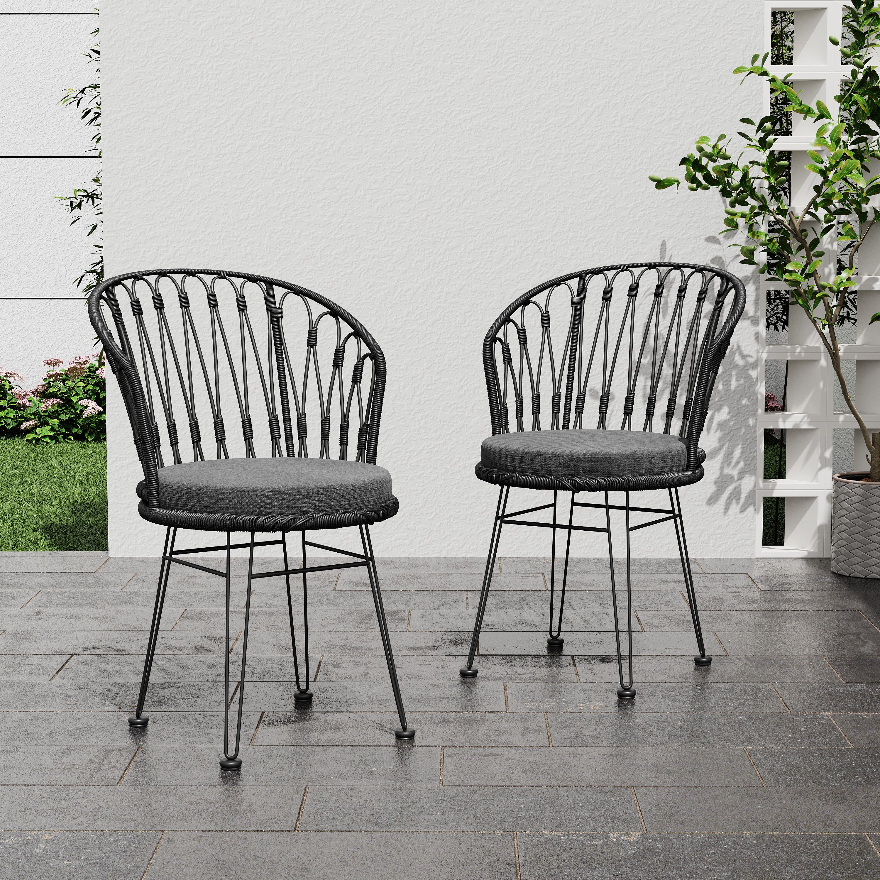 Tavon Outdoor Chair, Set of 2