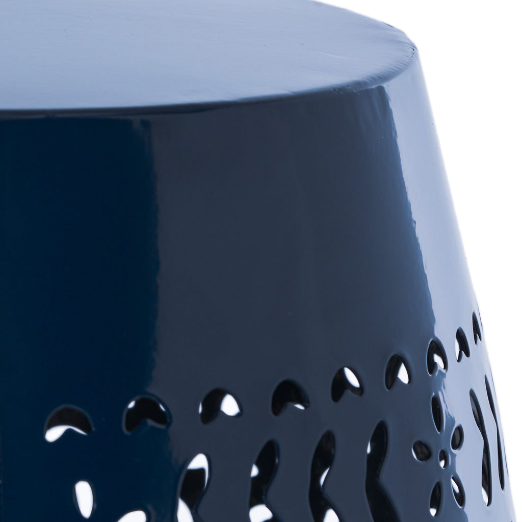 Ruby Outdoor Metal Lace Cutout Accent Table