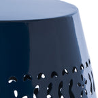 Ruby Outdoor Metal Lace Cutout Accent Table