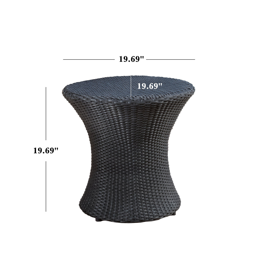Thrive Hourglass Rattan Outdoor Side Table