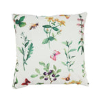Whimsical Bumble Bee Floral Outdoor Polyester Filled Throw Pillow