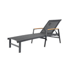 Wavellite Outdoor Chaise Lounges with Aluminum Frame and Mesh Seating