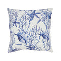 Coastal Sea Shell and Coral Outdoor Polyester Filled Throw Pillow