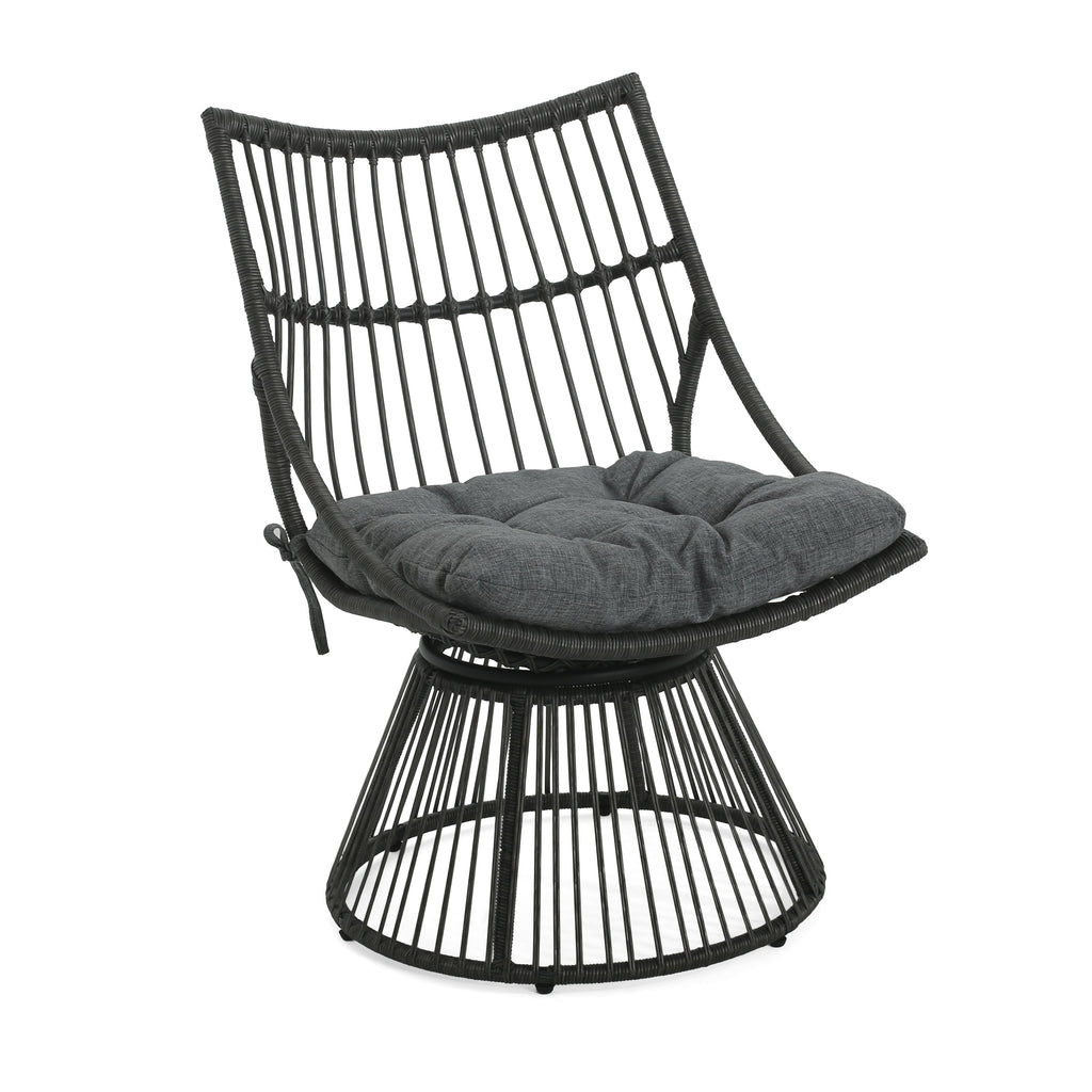 Strontianite Outdoor Rattan Chair with High Back Design
