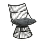 Strontianite 2-Piece Patio Set with Side Table and Wicker High Back Chair