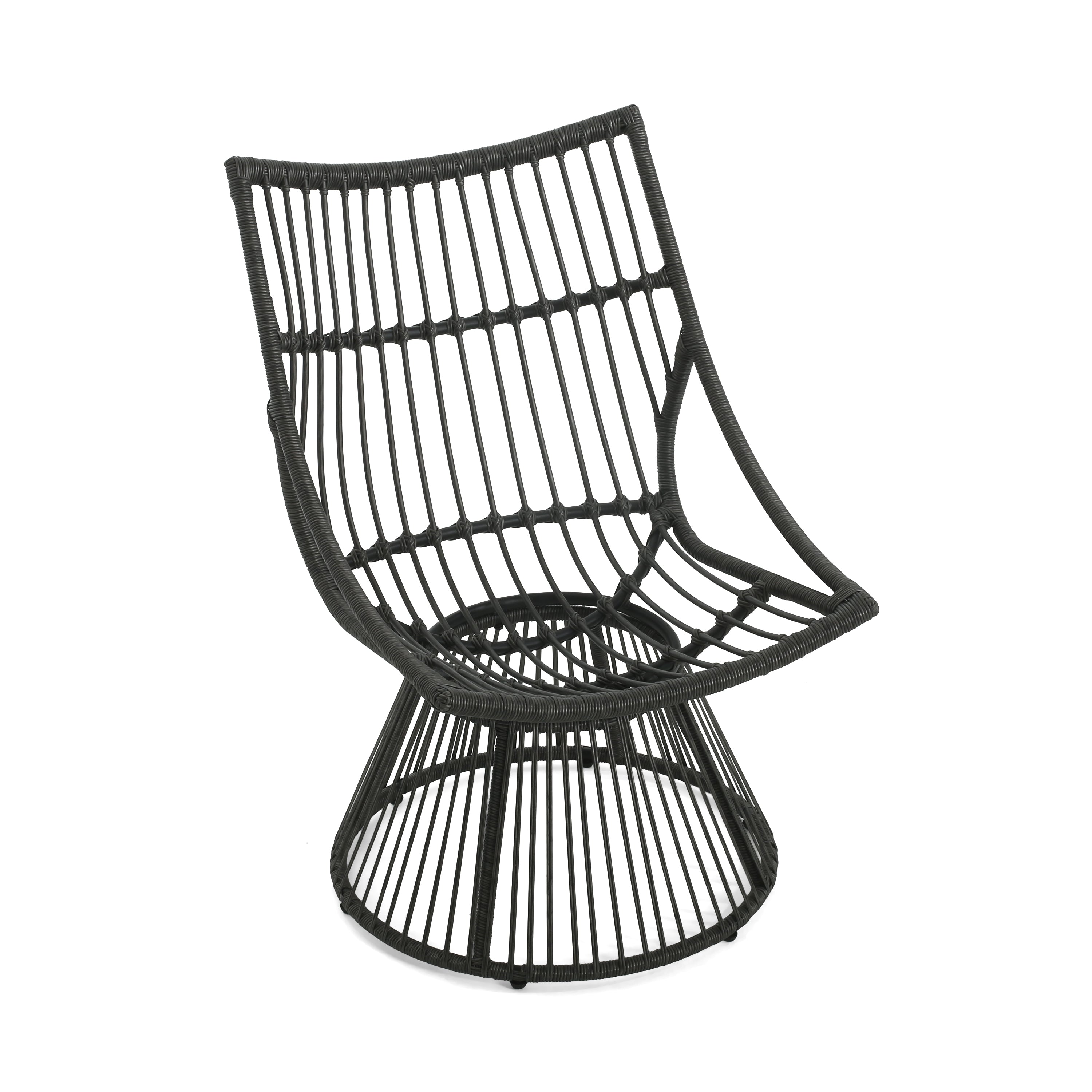 Strontianite 2-Piece Patio Set with Side Table and Wicker High Back Chair