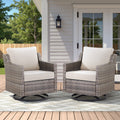 Tatum Outdoor Swivel Rocking Chairs, Set of 2