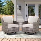 Tatum Outdoor Swivel Rocking Chairs, Set of 2