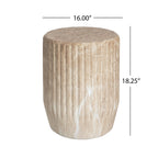 Outdoor Cicci Carved Side Table