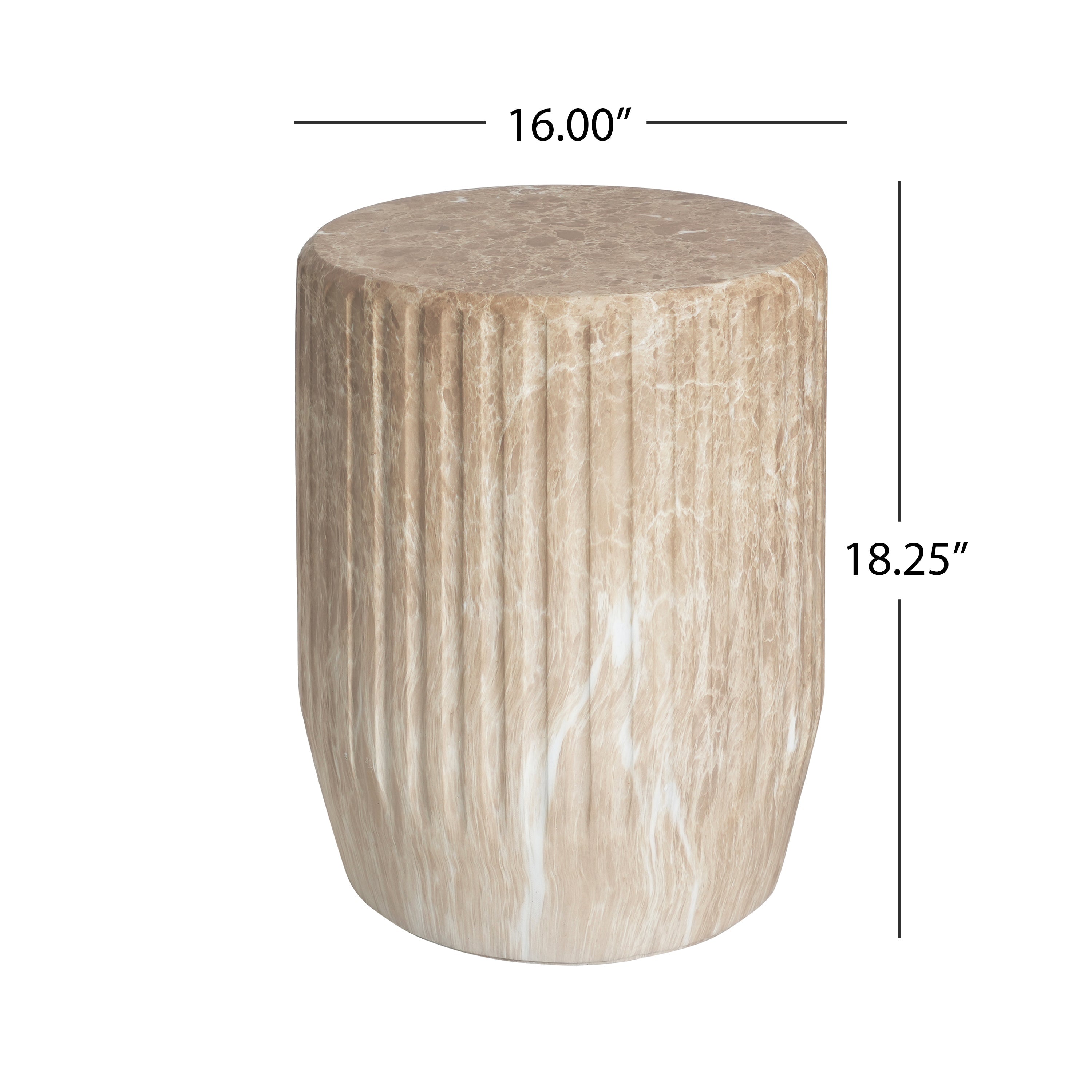 Outdoor Cicci Carved Side Table