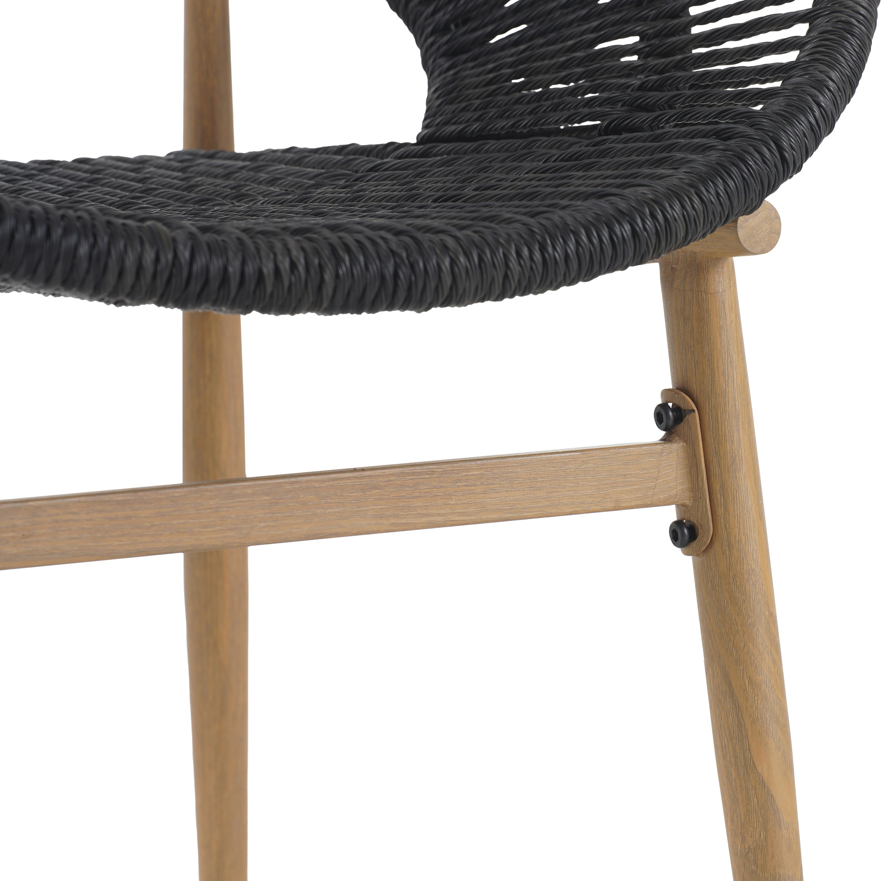 Cyril Outdoor Wicker Papasan Style Dining Chair, Set of 2