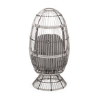 Lazulite Outdoor Egg Chair with Water-Resistant Cushion and Swivel Function