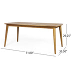 Outdoor Dining Table with Acacia Wood Frame, Teak