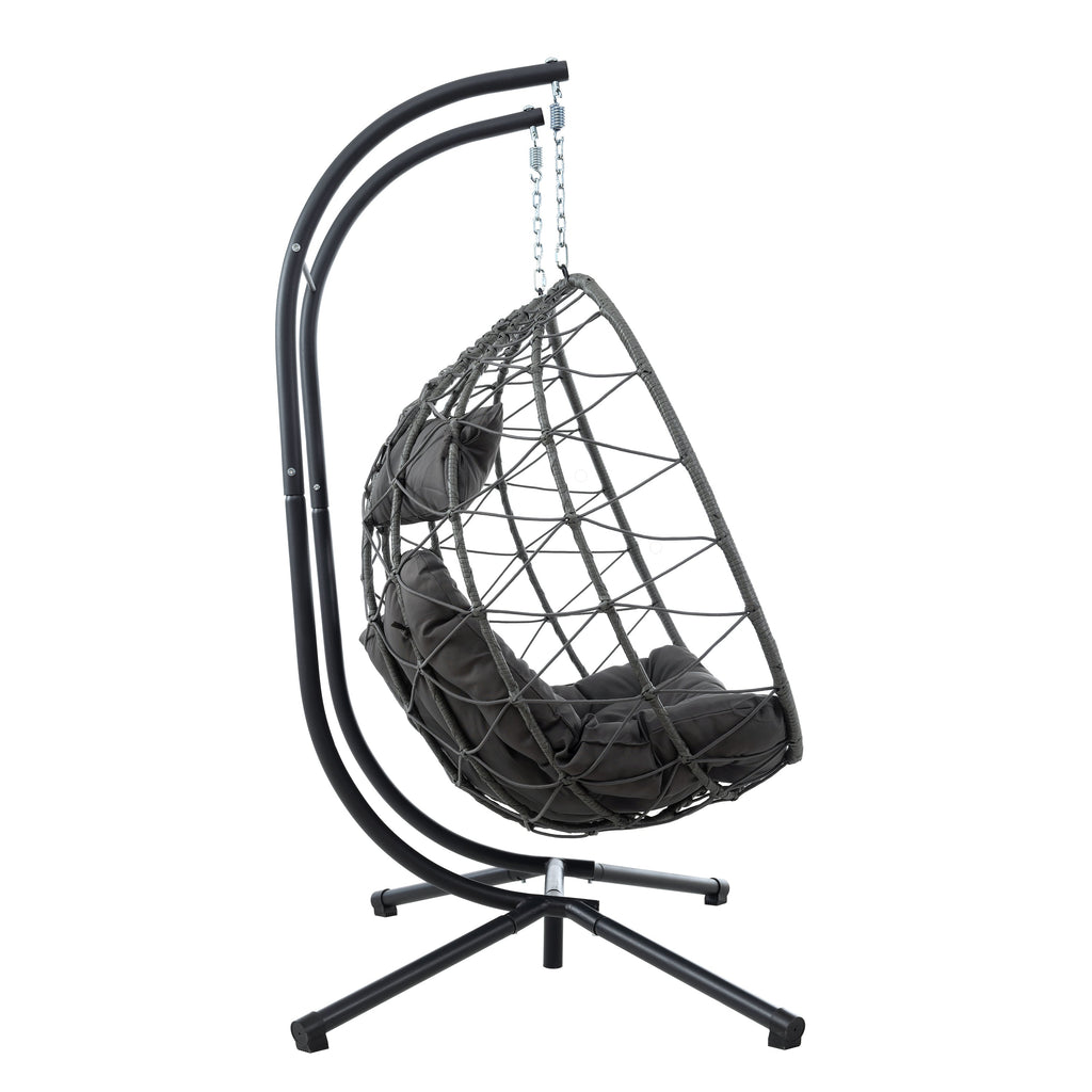 2-Person Swinging Egg Chair with Stand