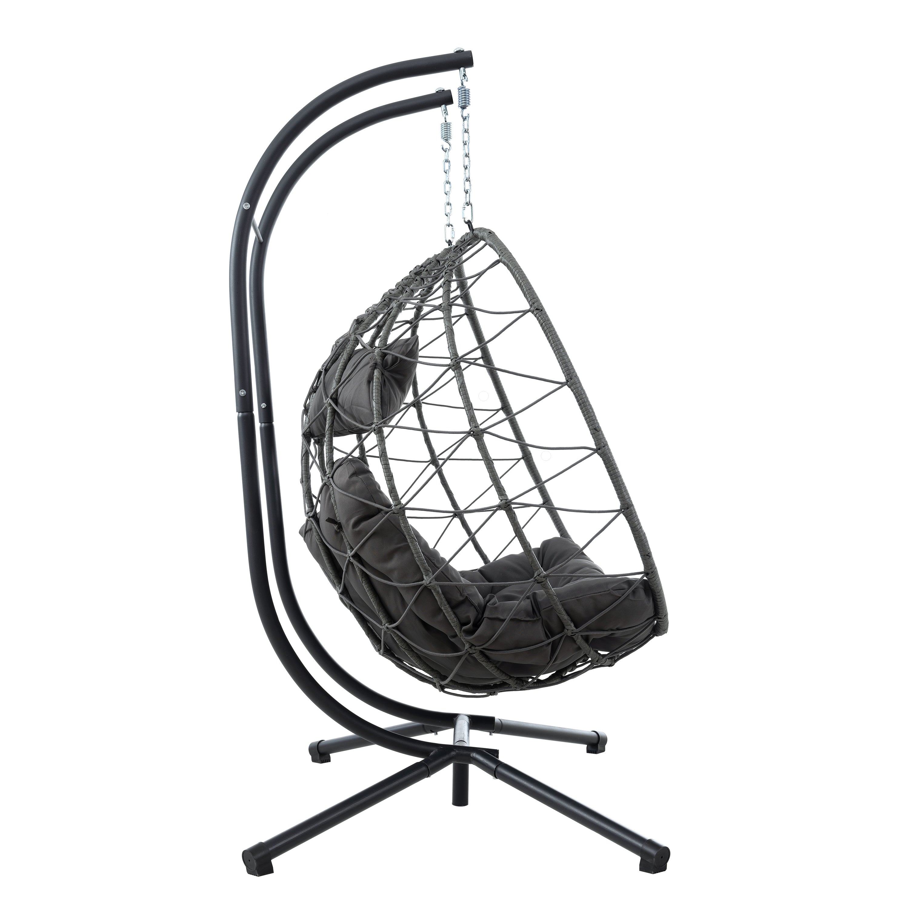2-Person Swinging Egg Chair with Stand