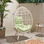 Outdoor Chair with Teardrop Shape and Mesh Design