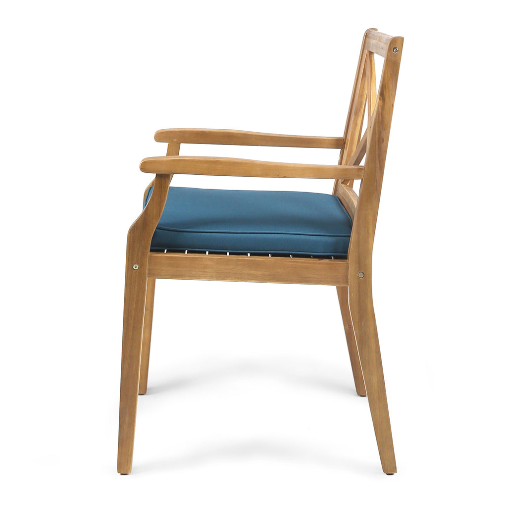 Perla Outdoor Dining Chairs with Cushions, Set of 2