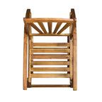 Outdoor Acacia Wood Rocking Chair with Retractable Foot Rest